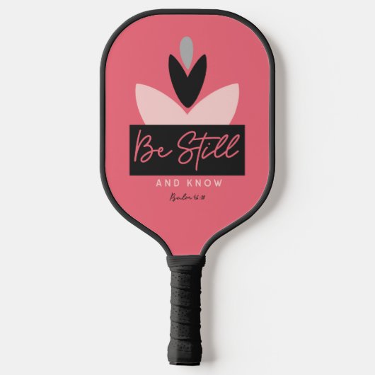 Christelijke moderne roze ben stilstand & weet het pickleball paddle (Achterkant)