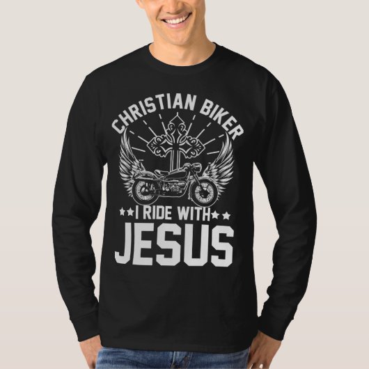 Christelijke motorfiets met ritssluiting t-shirt (Voorkant)