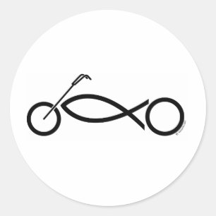 Christelijke motorfietskleding en -accessoires ronde sticker