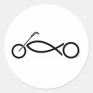 Christelijke motorfietskleding en -accessoires ronde sticker