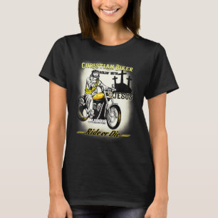 Christelijke motorrijder ik rijd Jezus met motorfi T-shirt