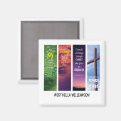 Christelijke Naam Bijbelmeditatie Magneet (Voorkant / Achterkant)