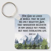 Christelijke Natuur van de Manuscript John 3 16 va Sleutelhanger (Voorkant)