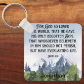 Christelijke Natuur van de Manuscript John 3 16 va Sleutelhanger (Voorkant)