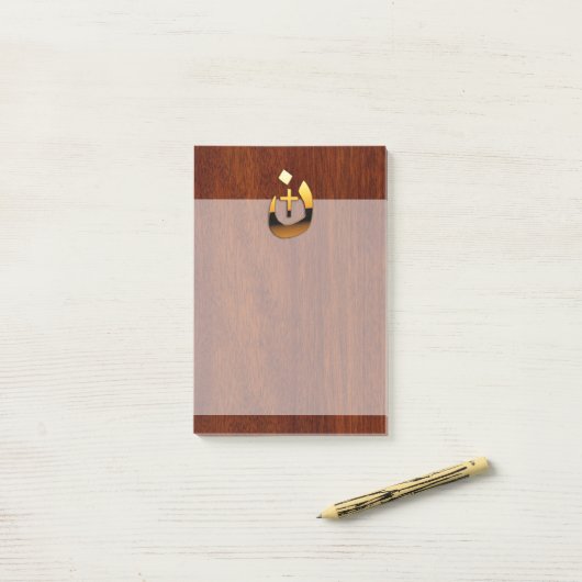 Christelijke nazarene en kruissolidariteit post-it® notes (Op bureau)