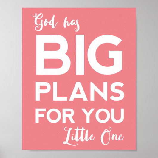Christelijke Neursery Print | God heeft grote plan (Voorkant)