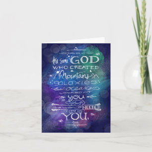 Christelijke notecard Kara cadeau idee God houdt v Kaart