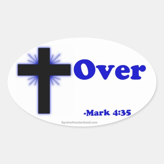 Christelijke offertes ovale sticker (Voorkant)
