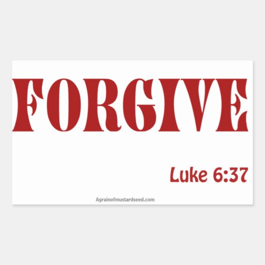 Christelijke offertes rechthoekige sticker (Voorkant)