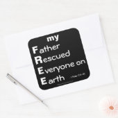 Christelijke offertes vierkante sticker (Envelop)