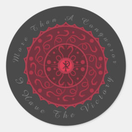 Christelijke overwinning ronde sticker