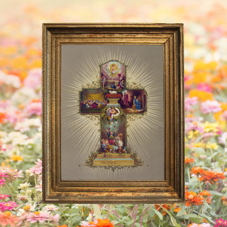 Christelijke Paaskruisopstanding Jezus Christus Poster