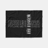 Christelijke Pap Cross Fathers Dag Fleece Deken (Voorkant (Horizontaal))