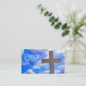 Christelijke pastor, visitekaartje (Staand voorkant)
