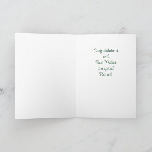 Christelijke pensioenzegeningskaart feestdagen kaart (Binnen)