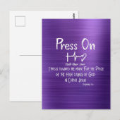 Christelijke pers op met Filippenzen Bijbelvers Briefkaart (Voorkant / Achterkant)