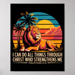 Christelijke Philipanen 4 13 Religieuze Leeuw Ster Poster