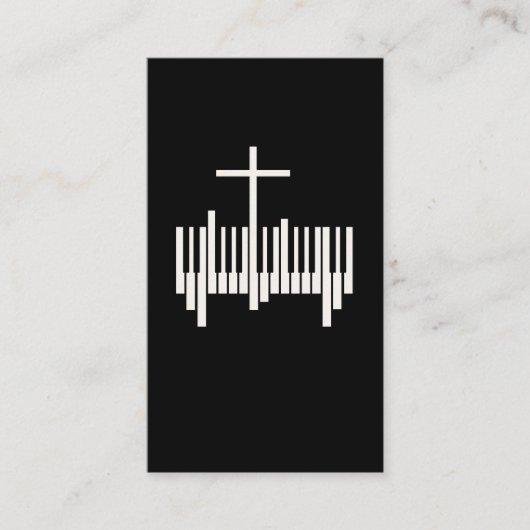 Christelijke Pianist Religieuze Muziek Lord Piano Visitekaartje (Voorkant)