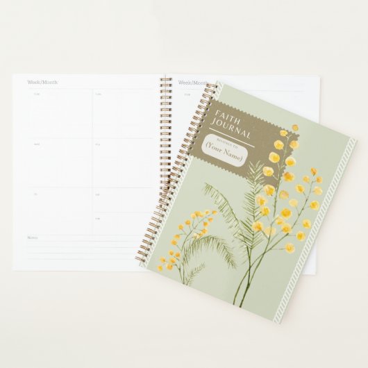Christelijke planner Faith Journal Yellow Flowers (Display)