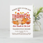 Christelijke Pompoen DANKBARE Thanksgiving Kaart (Staand voorkant)