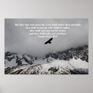 Christelijke Poster - Jesaja 40:31 maar wie wachte
