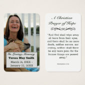 Christelijke Prayer Mam Foto Memorial Funeral Kaar Visitekaartje (Voorkant /achterkant)