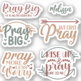 Christelijke Prayer Modern Typografie Praying Quot Sticker