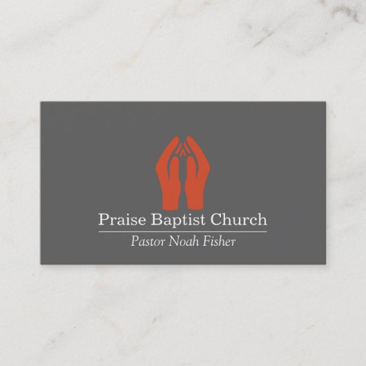 Christelijke Praying Hands Pastor Christianence Ca Visitekaartje (Voorkant)