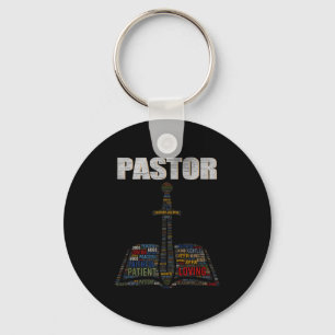 Christelijke predikant woord wolk kerk dominee waa sleutelhanger