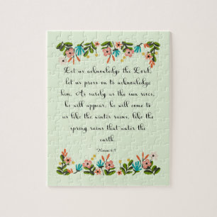 Christelijke prijsopgave - Hosea 6:3 Legpuzzel