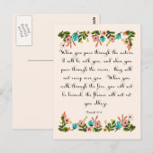 Christelijke prijsopgave - Isaiah 43:2 Briefkaart (Voorkant / Achterkant)