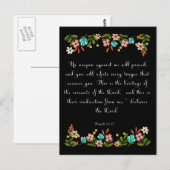 Christelijke prijsopgave - Isaiah 54:17 Briefkaart (Voorkant / Achterkant)