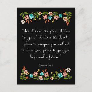 Christelijke prijsopgave - Jeremiah 29:11 Briefkaart