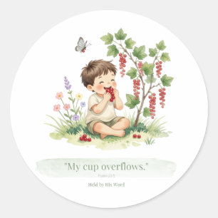 Christelijke Psalm 23:5 Sticker – Mijn beker loopt