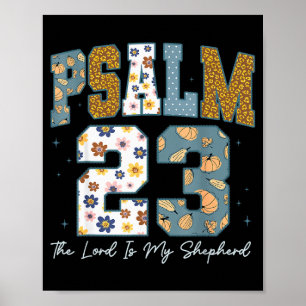 Christelijke Psalm 23 Retro De Heer Is Mijn Herder Poster