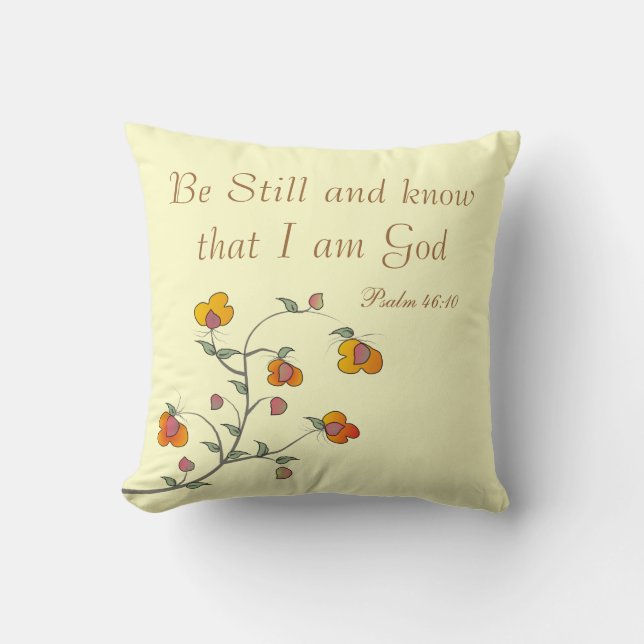 Christelijke psalm Pillow, psalm 46:10 Kussen (Voorkant)