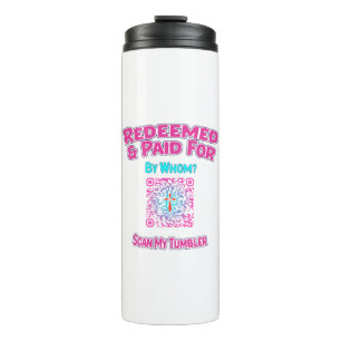 Christelijke QR Code Tumbler ingewisseld en betaal Thermosbeker