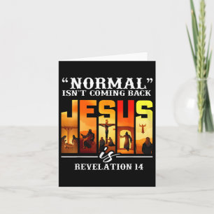 Christelijke Quote Normale ISNT komt terug Retro J Kaart