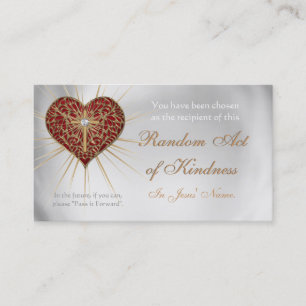 Christelijke Random Acts of Kindness wallkaarten Visitekaartje