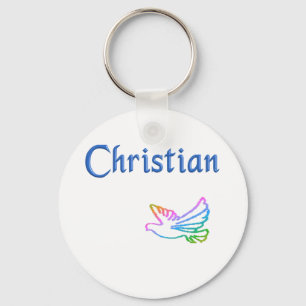 Christelijke regenboogduif sleutelhanger