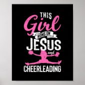 Christelijke religie Dit meisje loopt op Jezus Poster (Voorkant)