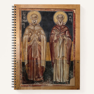 Christelijke religieuze kunst notitieboek