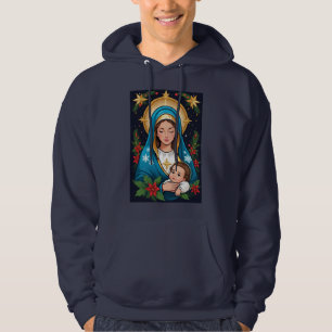 Christelijke Rooms-Katholieke Maagd Maria Kerst Hoodie