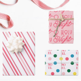 Christelijke roze kerst inpakpapier vel