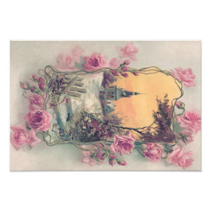 Christelijke Roze Roze Snow Foto Afdruk