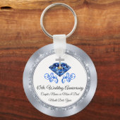 Christelijke Sapphire 45th Jubileum Party Ideeën Sleutelhanger (Voorkant)