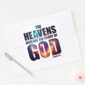 Christelijke Schepping: Hemelen verklaren de heerl Vierkante Sticker (Envelop)