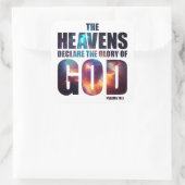 Christelijke Schepping: Hemelen verklaren de heerl Vierkante Sticker (Tas)