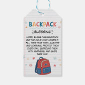 Christelijke schooltas zegening cadeaulabel (Achterkant)