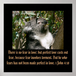 Christelijke Schrift 1 John 4:18 Poster